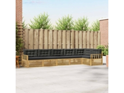 Vidaxl Conjunto De Sofás Para Exterior 6 Unid. Branco E Antracite