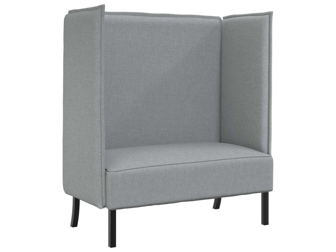 Vidaxl Sofá De Encosto Alto 101cm Cinzento-claro Tecido