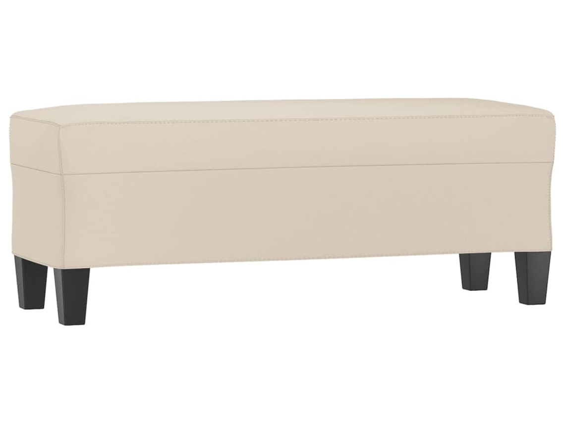 Bench, Benches Vidaxl Creme Microfibra (100 X 35 X 41 Cm)