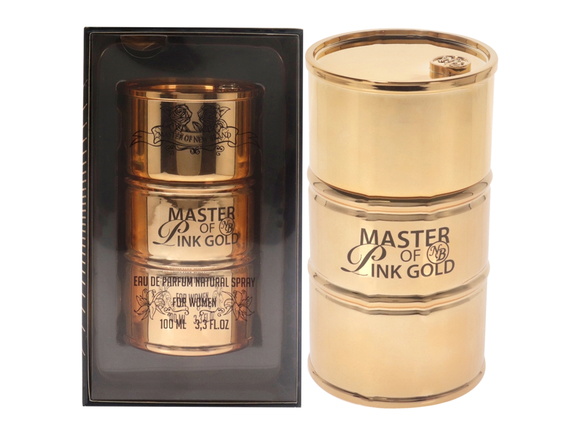 Master of Pink Gold da NEW BRAND para mulheres - spray EDP de 3,3 onças