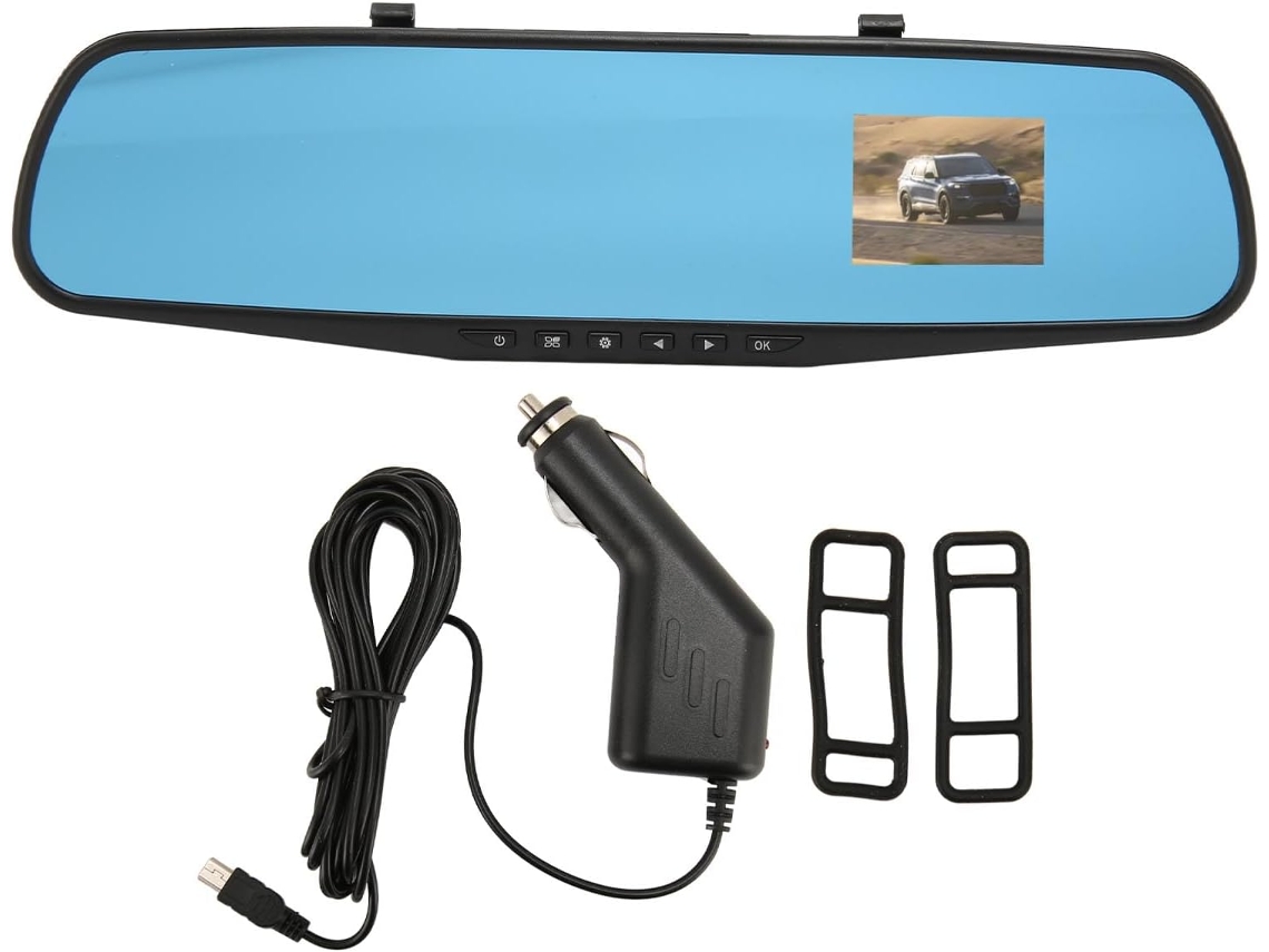 Espelho Retrovisor Grande Angular 1080p e Gravador de Câmera de Ré SFUSHOS