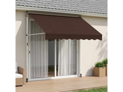Vidaxl Toldo Retrátil Manual Castanho 350 Cm