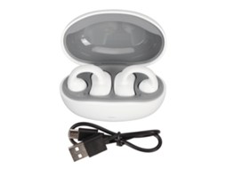 Fones De Ouvido Bluetooth Clip On Sem Fio Aberto Ipx5 À Prova D'água Com Estojo De Carregamento Branco Para Iphone