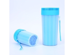 Limpiador De Patas Para Cães Com Escovas De Silicone Macias, Xícara Portátil De Limpeza Azul-l
