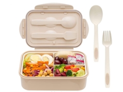 Caixas Bento para Adultos Lancheira Bento de 1100 Ml para Crianças com Colher e Garfo Duráveis À Prova de Vazamentos para Refeições em Movimento,