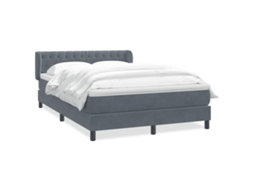 Cama box spring VIDAXL Cinzeto Veludo (160x210 cm)