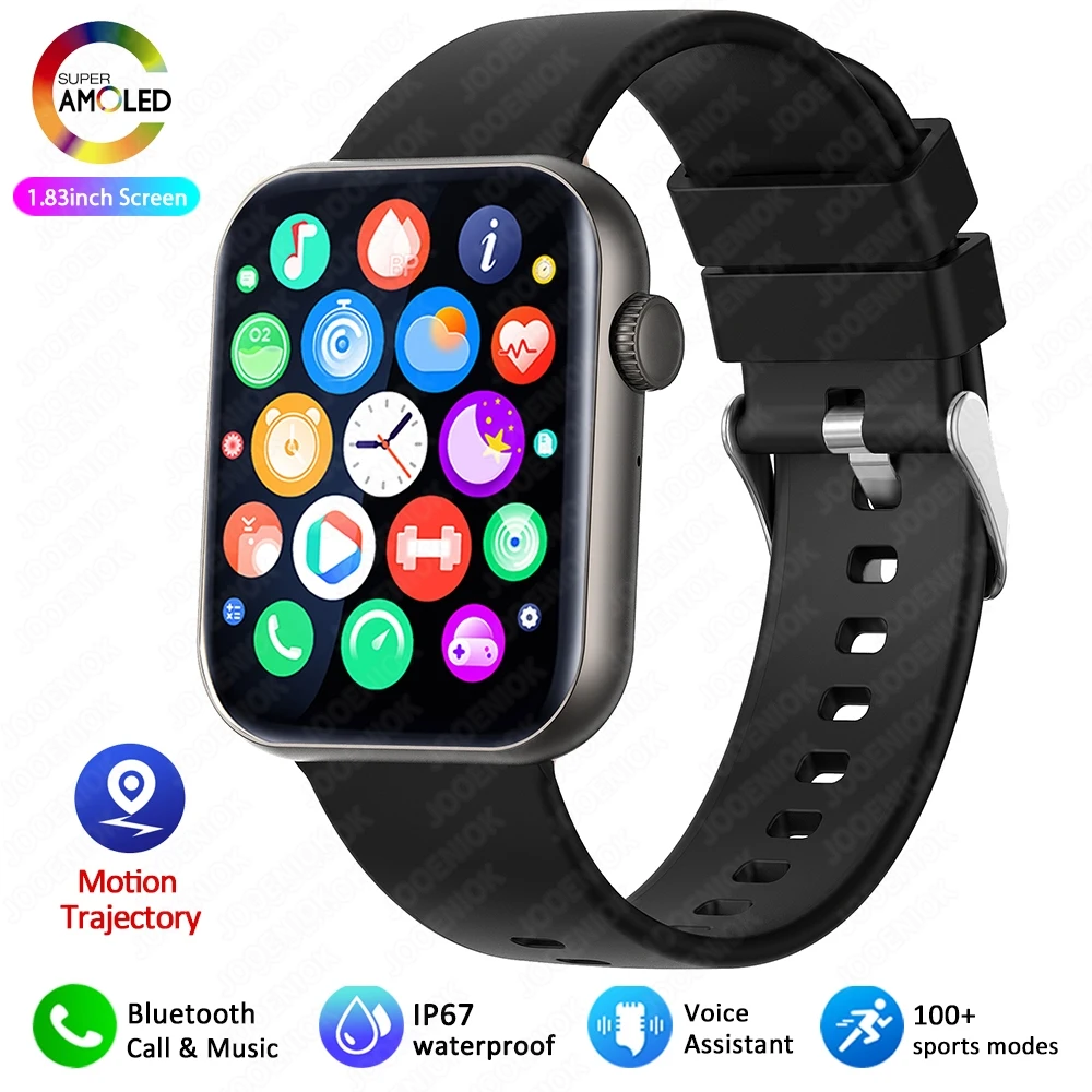 (preto) Smartwatch Com Tela Sensível Ao Toque, Monitoramento De Frequência Cardíaca E Mais De 100 Modos Esportivos.