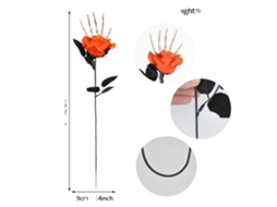 Laxiscreed Rosa De Caveira Para Decoração De Halloween Com Mão Assustadora E Tema Macabro