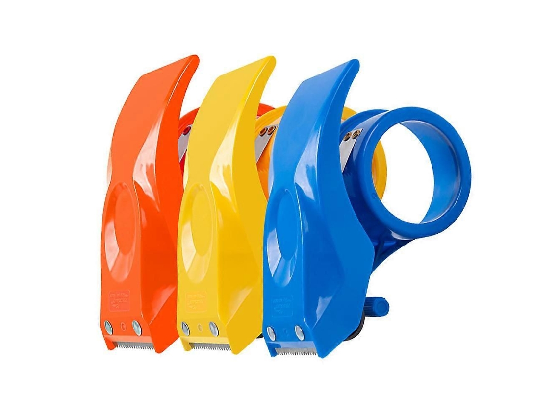 Dispensador De Fita Adesiva Manual Com Cortador E Design Ergonômico Para Embalagens (3 Peças)