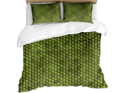 Capa de Edredom com 2 Fronhas 65x65cm em Microfibra Fronha 220x240cm,