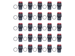 Chave De Botão Momentânea Auto-bloqueio 8 Pinos 16mm Redonda Com Luz 12v Para Controle (25pcs)