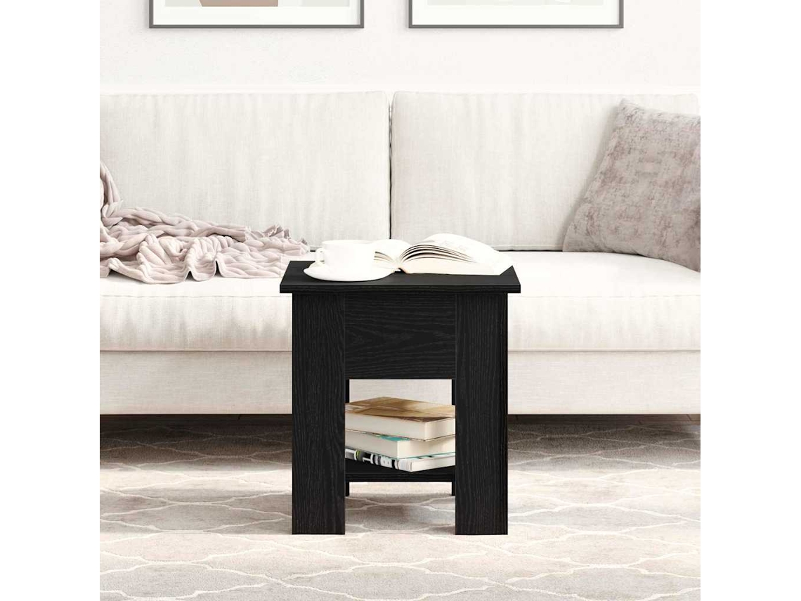 Vidaxl Mesa De Centro Carvalho Preto 40 X 40 X 42 Cm
