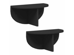 Prateleira de Parede 2 Pcs Preto 38 X 19 X 19 Cm MAISON EXCLUSIVE