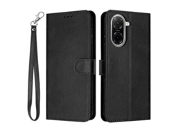 Capa De Couro Para Xiaomi Redmi A5 4g (171,7 Mm) / Poco C71 4g Com Suporte Tipo Carteira E Textura De Bezerro, Preta