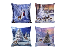 Laxiscreed Capa De Poltrona Natal Com Estampagem De Pai Natal E Boneco De Neve Para Decoração E Conforto