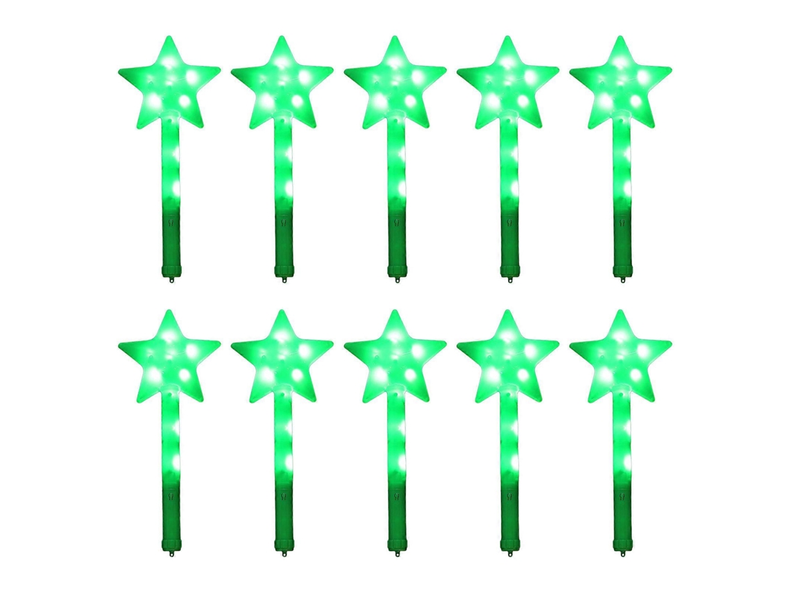 10 Peças De Bastões Piscantes Led Estrela Varinha Mágica Luminosa Brinquedo De Palco Festival Festa Acender Varinha De Fada Adultos Meninas Festa Favo