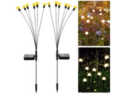 Luz Solar Externa, Luzes Solares De Jardim Firefly Para Áreas Externas, Luz Solar Externa Ip65 Para Caminho De Jardim (pacote Com Aquaforge