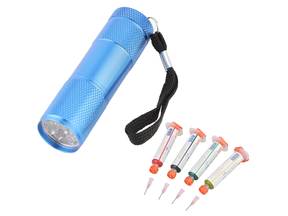 Cola de Solda Líquida 4pcs com Luz e Agulha