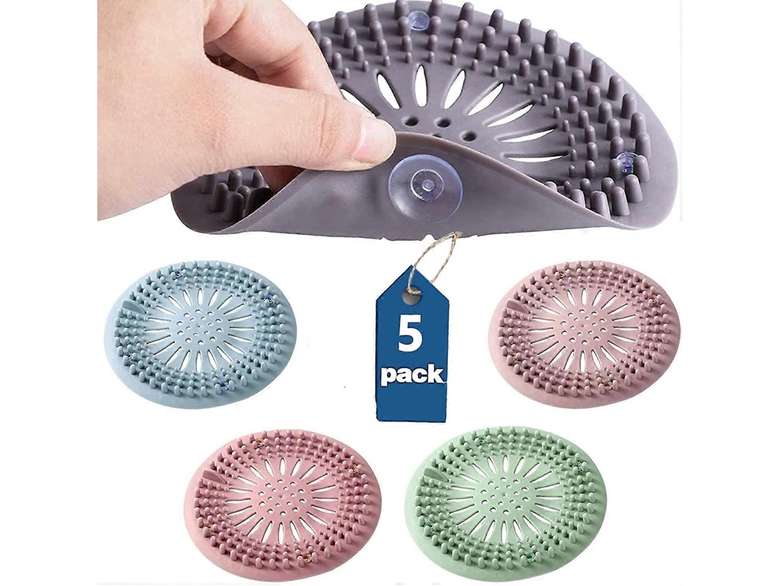 Pequeno Coletor De Cabelo Durável Para Esgoto Do Chuveiro Com Ventosas