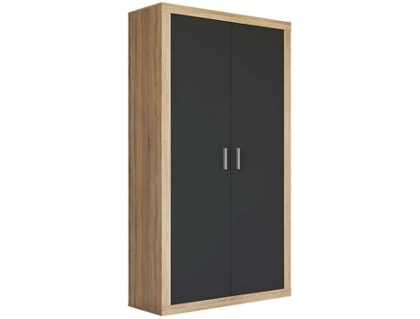 Roupeiro HOMESOUTH Cambria Claro - Grafite (Melamina - 105 x 208 x 50  cm)