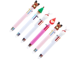 Conjunto De 6 Canetas Em Gel Stobok Com Estampas Natalinas Desenhos