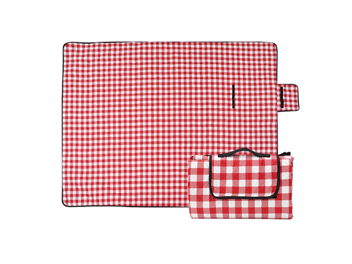 Tapete Piquenique Impermeável Exterior 200x200cm Parque Campismo Vermelho Panoona