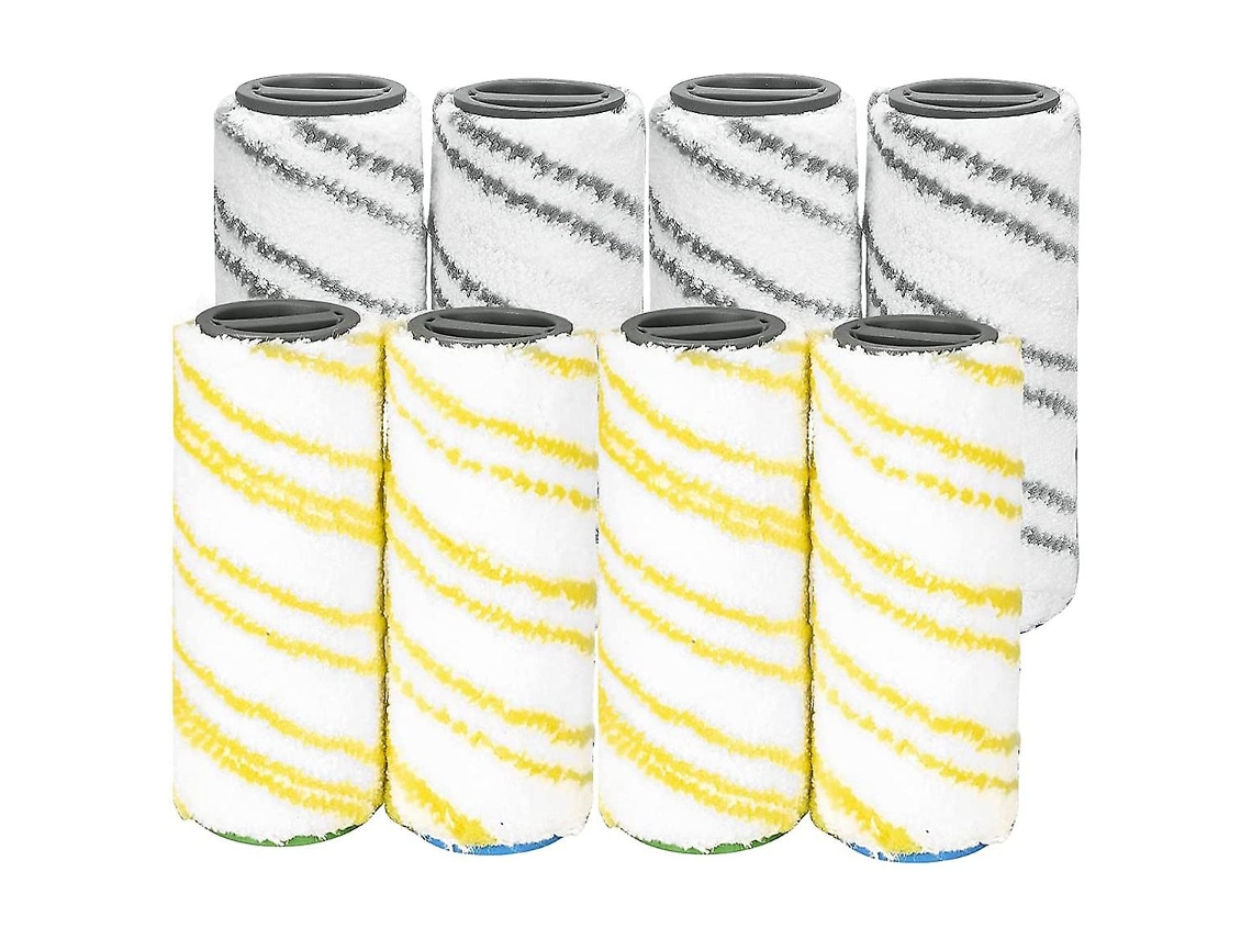 Conjunto de 8 Peças de Rolos para Limpador de Chão Karcher Fc7 Fc5 Fc3 Fc3D
