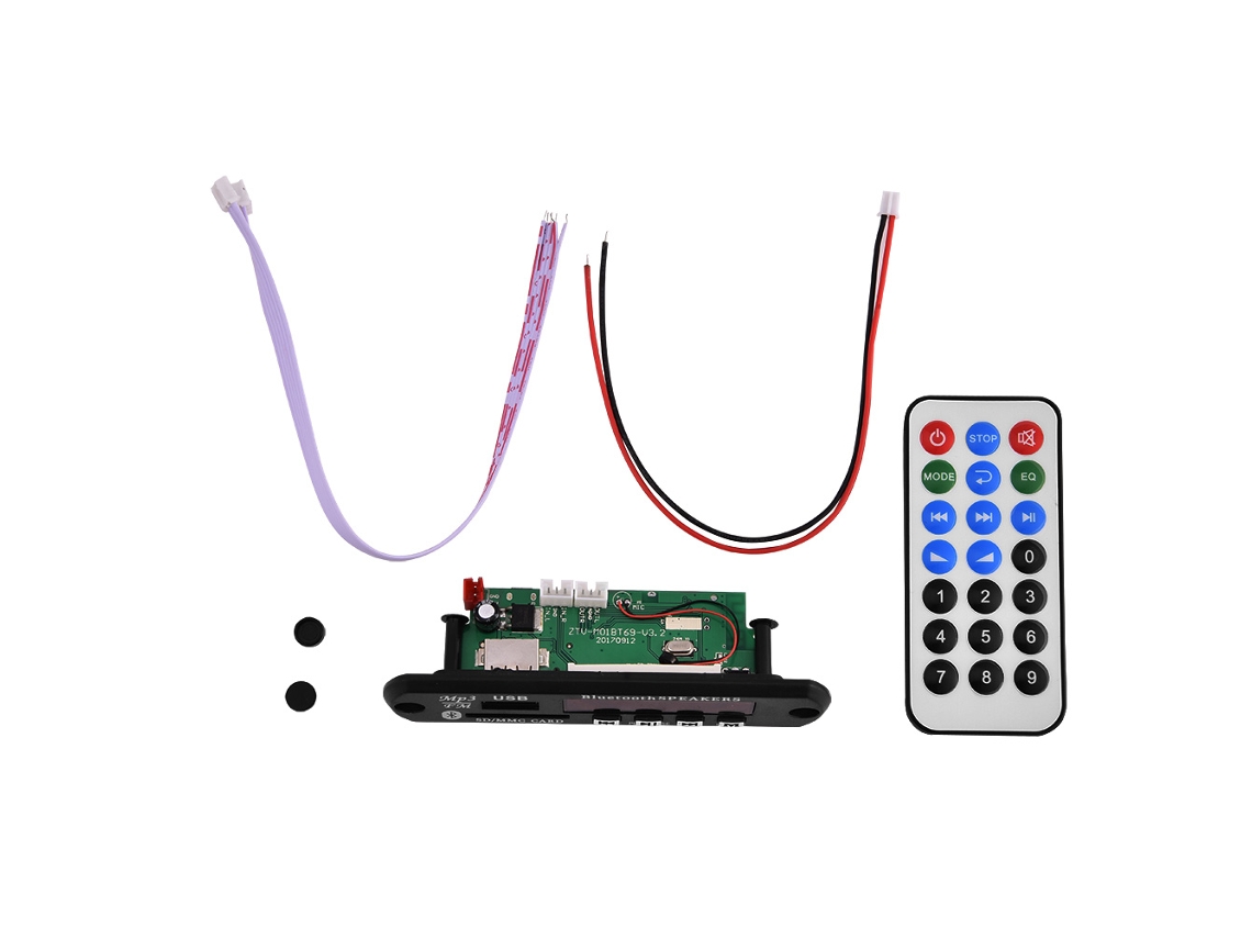 Placa Decodificador Mp3 Módulo Bluetooth Sem Fio Usb Sd Fm Chamada De Mãos Livres