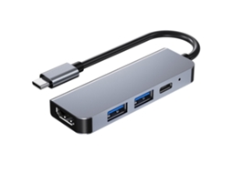 Dongline 4k Pd Hub For Macbook Usb-c Silver