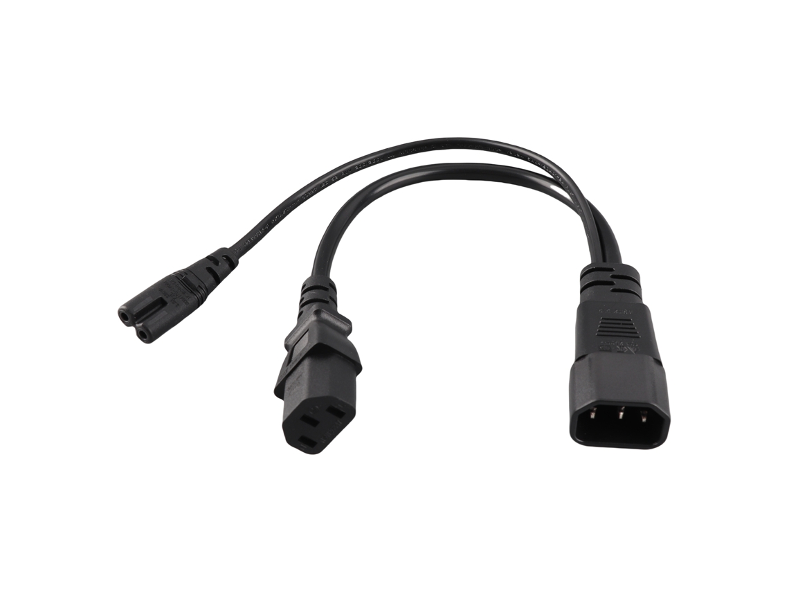 Mali cabo de Energia Iec320 C14 Macho para C13 C7 Fêmea À Prova D'água 10a 250v 32cm para Projetores