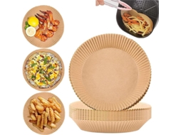 Pacote Com 400 Unidades - Papel Para Airfryer 16 Cm, Marrom