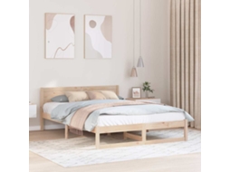 Vidaxl Estrutura da Cama com Cabeceira Natural 150 X 200 Cm