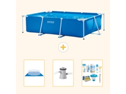 Intex Piscina Com Estrutura Retangular - 220x150x60 Cm - 4-peças S21248