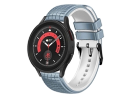 Pulseira De Silicone Bicolor Com Malha De 20 Mm