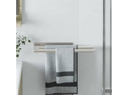 Vidaxl Suporte De Toalha Prateado 40 X 9 X 4 Cm Aço Inoxidável