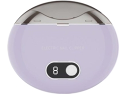 Cortador de unhas elétrico com visor digital, sistema anti-guerra e funcionamento silencioso.