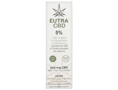 Eutra Cbd 5% Gotas de Óleo de Cânhamo Natural 10 Ml EUTRA