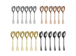Conjunto de 12 Colheres de Aço 2026, Resistente, Máquina de Lavar Loiça, Lar, Restaurante, Design Clássico