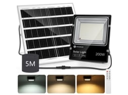 Holofote Solar 16000mah Ip66 Ajustável 3000 6500k Com Cabo 5m Aigostar