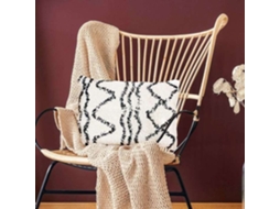Cushion - The Deco Factory - Berbere Ethno - Bege Natural E Preto - 100% Algodão - 40x60 Cm