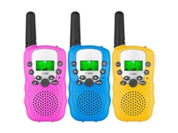 Lurelia Kit De 3 Walkie Talkies Infantis Portáteis Para Crianças A Partir De 3 Anos Com Lanterna