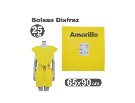 Livro Pack/25 Bolsas De Plástico Para Disfraces 65x90cm Color Amarillo De Desconocido (espanhol)