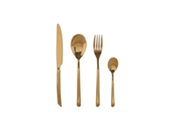 Conjunto de talheres de aço inoxidável Home Esprit Gold 1,8 x 0,8 x 23,5 cm 16 peças
