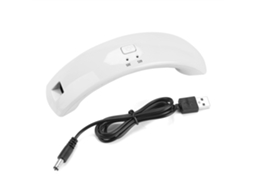Lâmpada Uvled Ultraportátil De Design Arco 12w Para Secar Esmaltes De Unhas E Arte De Unhas Branco
