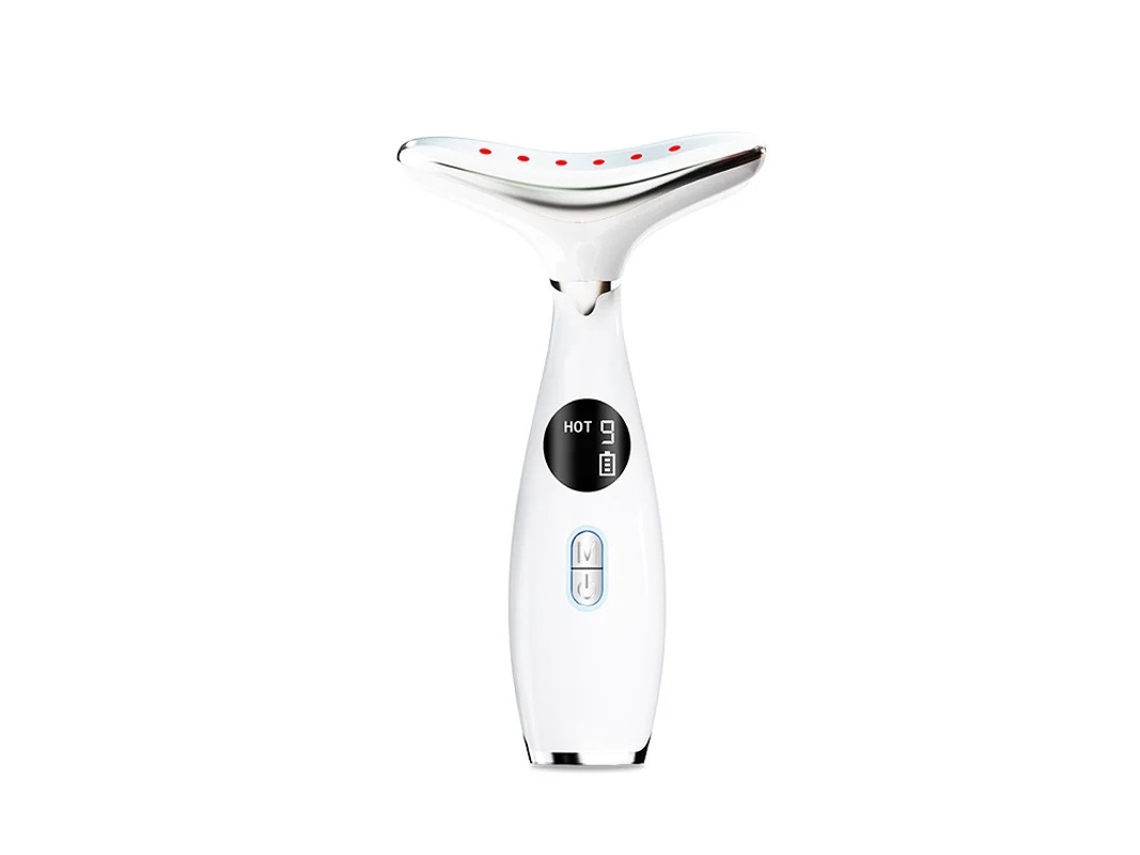 Massageador Facial Elétrico Dispositivo De Beleza Antirrugas 9 Níveis Ajustáveis Ems Firmador De Rosto E Pescoço Branco Yizhood
