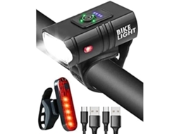 Luz de bicicleta, IPX5, 1600 lúmens, 6 modos, recarregável USB, segurança, AQUAFORGE