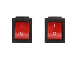 Interruptor Rocker 16a 4-pino Com Luz Vermelha Acessório De Controle Industrial 31x25mm 5pcs