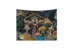 Pano Decorativo De Algodão Com Tema Marinho E Psicodélico, 150x130 Cm, Ideal Para Quarto Boho
