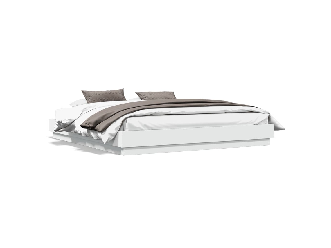 Estrutura de Cama Derivados de Madeira Branco MAISON EXCLUSIVE (200x200 cm)