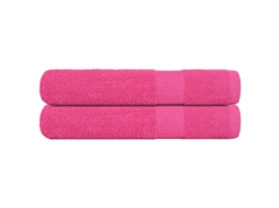 Vidaxl Toalhas Frogn 2 Pcs 100x200 Cm 360 G/m² Rosa